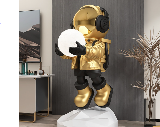 Large Floor-to-ceiling Decoration Light In Astronaut Welcome Room
