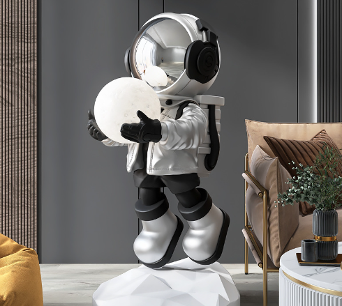 Large Floor-to-ceiling Decoration Light In Astronaut Welcome Room