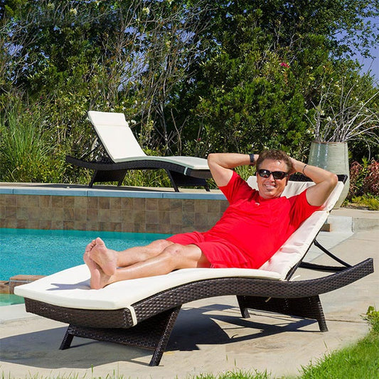 Outdoor Swimming Pool Hot Spring Bath Courtyard Leisure Rattan Deck Chair
