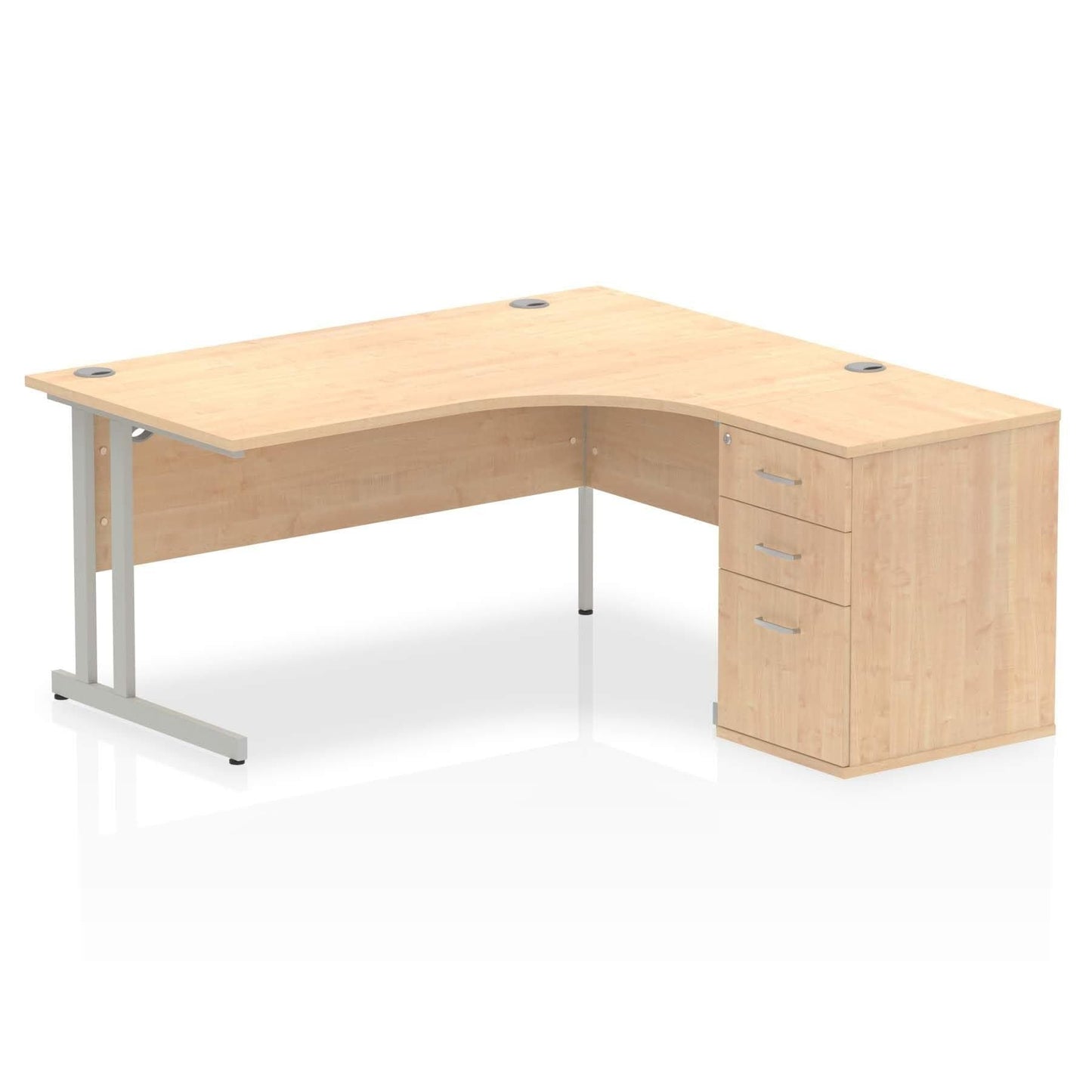 Impulse 1600mm Cantilever Right Crescent Desk Workstation