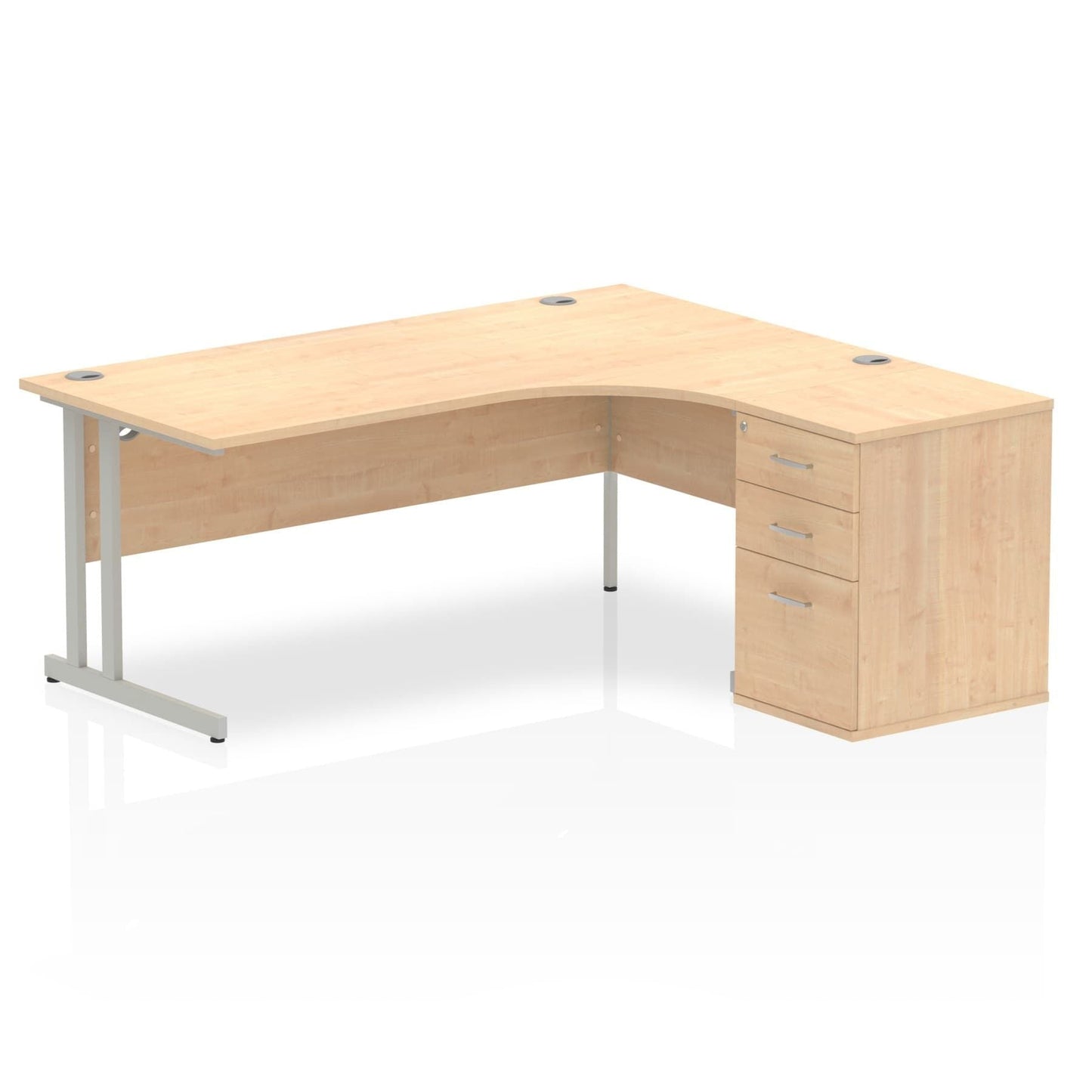 Impulse 1800mm Cantilever Right Crescent Desk Workstation