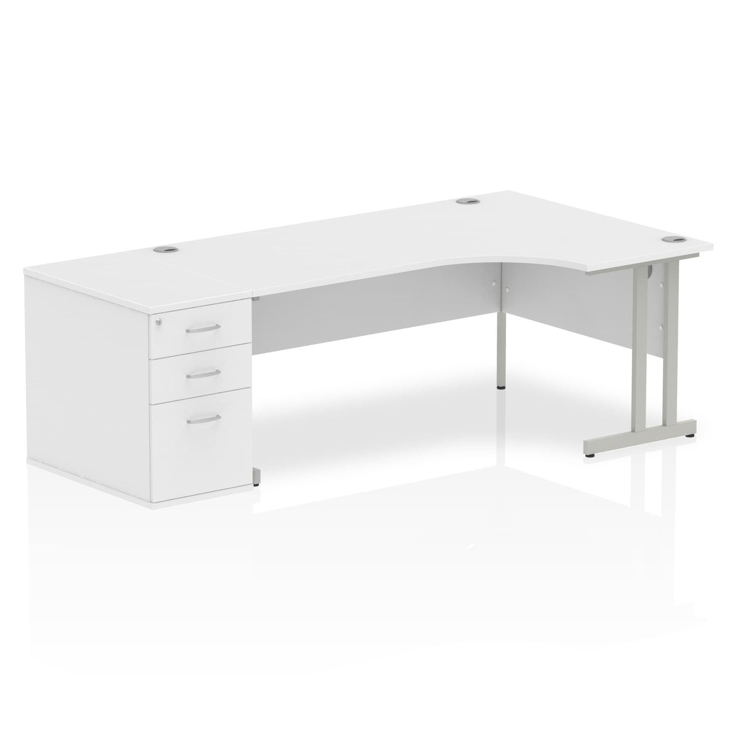 Impulse 1800mm Cantilever Right Crescent Desk Workstation