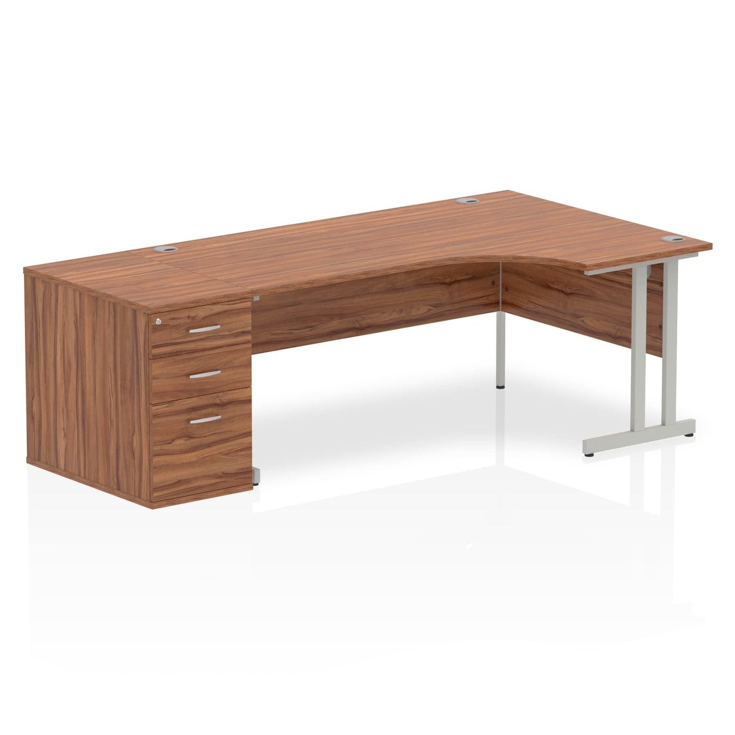 Impulse 1800mm Cantilever Right Crescent Desk Workstation